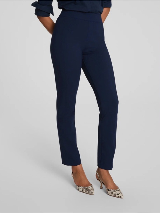 SPANX Pants - SPANX Navy Slim- Straight Pull-On Pants